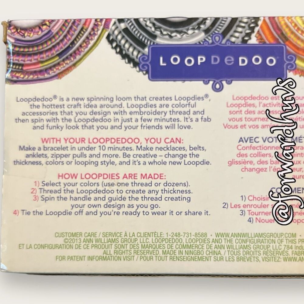 LoopDeDoo Spinning Loom with Embroidery Thread - Picture 8 of 10